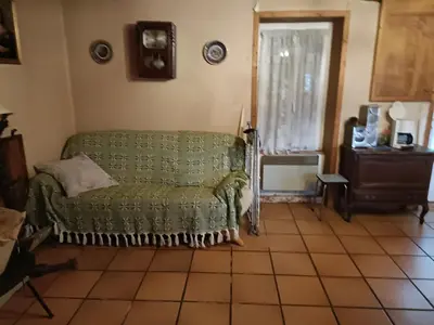 Coin salon dans l'établissement maison dans hameau 6 km de la mer