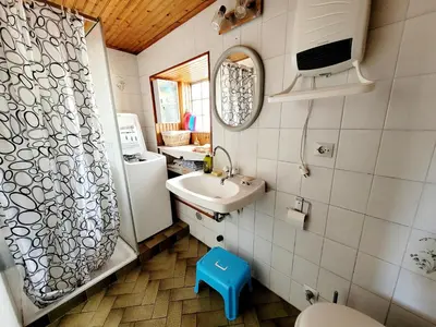Salle de bains dans l'établissement La Saline