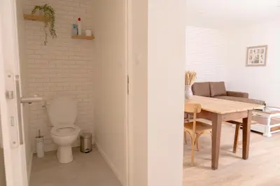 Salle de bains dans l'établissement La Vie En Gîte (Le Vintage)