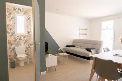 Coin salon dans l'établissement La Vie En Gîte (Le Scandinave)