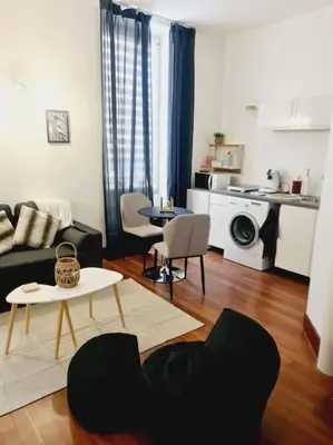 Cuisine ou kitchenette dans l'établissement L'anjou - St Nazaire - Comme à la maison