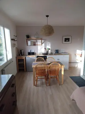 Cuisine ou kitchenette dans l'établissement Studio et parking acces direct Nantes