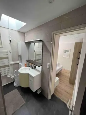 Salle de bains dans l'établissement Maisonette Ti’calypso T2 - proche plage
