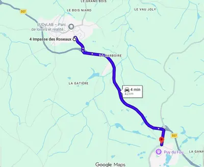 Plan de l'établissement Gîte privé, à 5 km du Puy du Fou