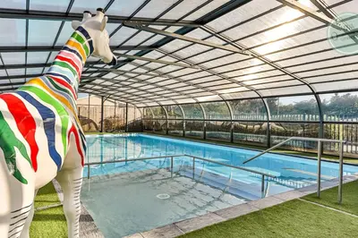 Piscine de l'établissement Mobil-home dans parc résidentiel ou située à proximité