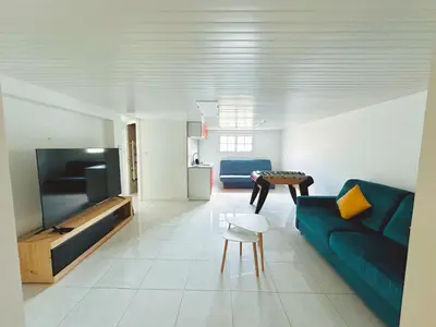 Télévision ou salle de divertissement dans l'établissement maison