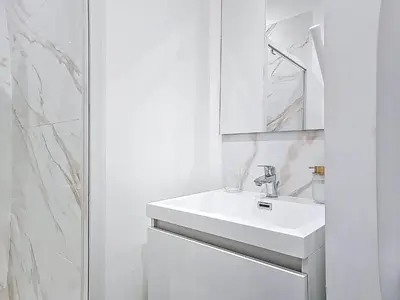 Salle de bains dans l'établissement Appartement Le Bd Haussmann, chic & raffiné !