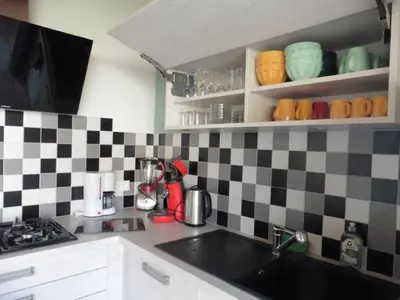 Cuisine ou kitchenette dans l'établissement Gîte Le Grand Puy Loup