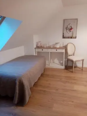 Un ou plusieurs lits dans un hébergement de l'établissement Domaine du Grand Condest Chambres d'Hôtes