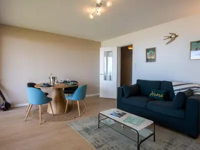 Coin salon dans l'établissement Apartment Le Bellevue by Interhome