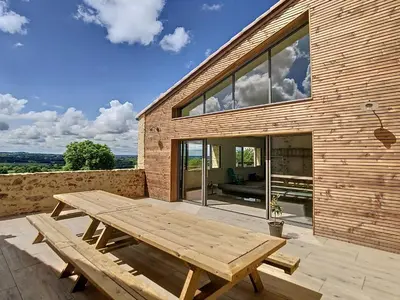 Balcon ou terrasse dans l'établissement Au Vent des Collines