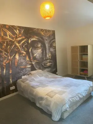 Un ou plusieurs lits dans un hébergement de l'établissement Premier étage d une jolie maison à la campagne