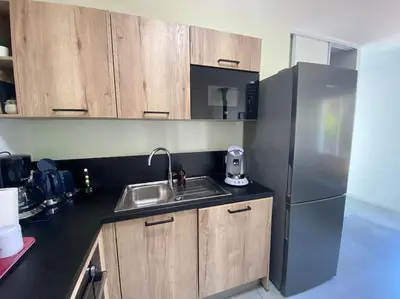 Cuisine ou kitchenette dans l'établissement Maison proche du centre Pornic