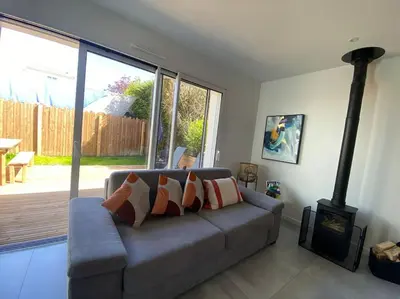 Coin salon dans l'établissement Maison proche du centre Pornic