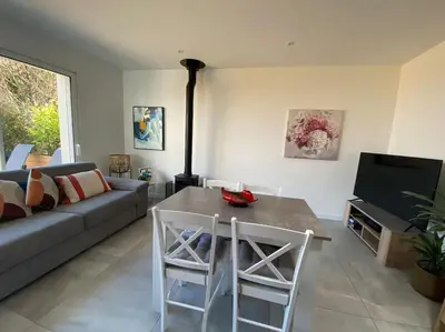 Coin salon dans l'établissement Maison proche du centre Pornic