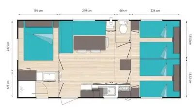 Plan de l'établissement Mobilhome proche Puy duFou