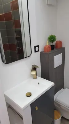 Salle de bains dans l'établissement Petit studio Magellan