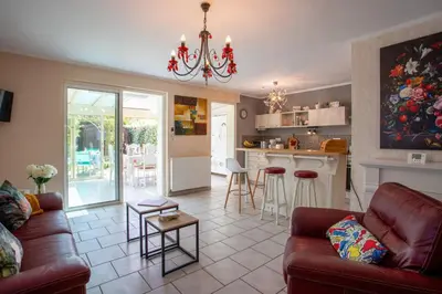 Cuisine ou kitchenette dans l'établissement La Mouette