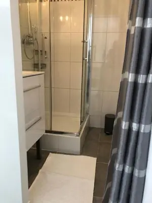 Salle de bains dans l'établissement Logement T2 avec terrasse idéal Loire à vélo