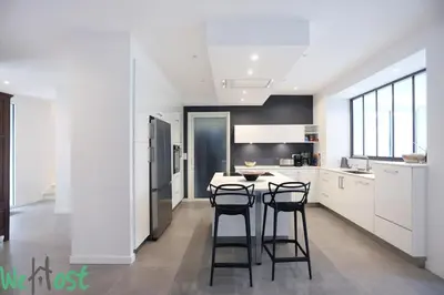 Cuisine ou kitchenette dans l'établissement *Ty Bleuniou * - Proche mer et cœur de ville