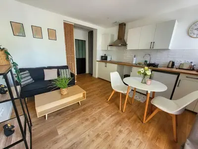 Cuisine ou kitchenette dans l'établissement Le St Barth : Appartement T1 bis