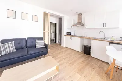 Cuisine ou kitchenette dans l'établissement Le St Barth : Appartement T1 bis