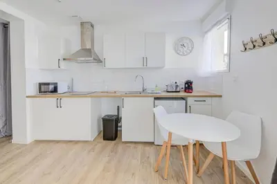 Cuisine ou kitchenette dans l'établissement Le St Barth : Appartement T1 bis