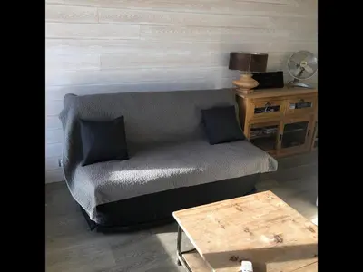 Coin salon dans l'établissement Studio Soleil Couchant - Vue mer