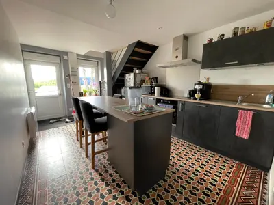 Cuisine ou kitchenette dans l'établissement Gîte de 2 chambres - Ancenis A11 - Logis du Château Rouge