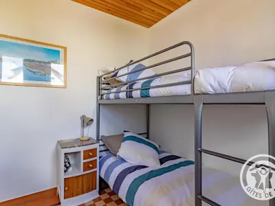 Un ou plusieurs lits dans un hébergement de l'établissement Charmante Maison de Plain-Pied, Proche Commerces et Activités, Entre Nantes et Cholet - FR-1-622-82