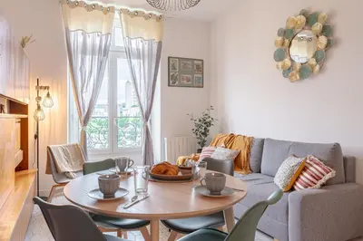 Coin salon dans l'établissement Lucia - Appt sur l'Île Feydeau au cœur de Nantes