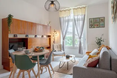 Coin salon dans l'établissement Lucia - Appt sur l'Île Feydeau au cœur de Nantes