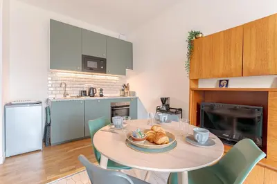 Cuisine ou kitchenette dans l'établissement Lucia - Appt sur l'Île Feydeau au cœur de Nantes