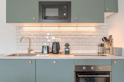 Cuisine ou kitchenette dans l'établissement Lucia - Appt sur l'Île Feydeau au cœur de Nantes