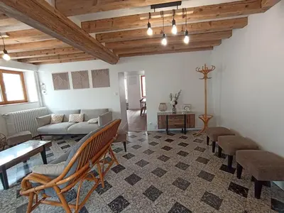 Coin salon dans l'établissement gîte au champ d'avoine