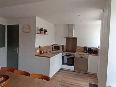 Cuisine ou kitchenette dans l'établissement gîte au champ d'avoine