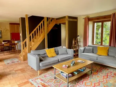 Coin salon dans l'établissement Maison avec jardin - L'Orangerie