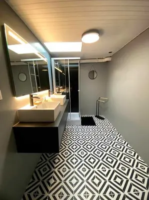 Salle de bains dans l'établissement Maison Saint Florent Le Vieil