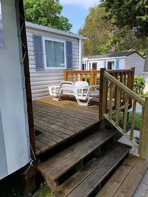 Balcon ou terrasse dans l'établissement MH 329 Camping Bois Dormant