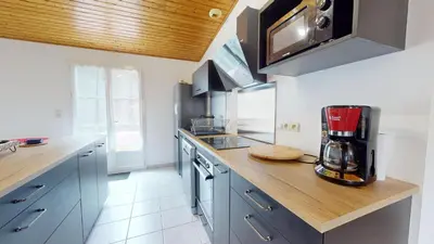 Cuisine ou kitchenette dans l'établissement La Violette Champetre