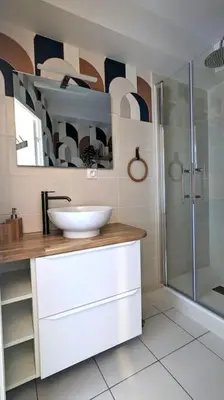 Salle de bains dans l'établissement Les voisins de l'hippodrome