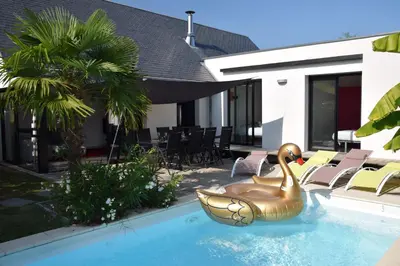 Piscine de l'établissement Villa plage piscine chauffée ou située à proximité