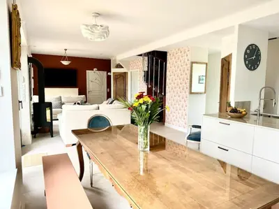 Cuisine ou kitchenette dans l'établissement Face Mer Villa Le Ker Breton