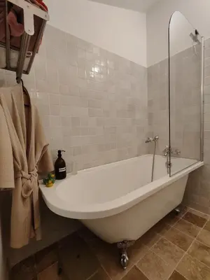 Salle de bains dans l'établissement Maison d'hôtes La bien-Aimée