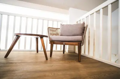 Coin salon dans l'établissement Maison L oree du Golf