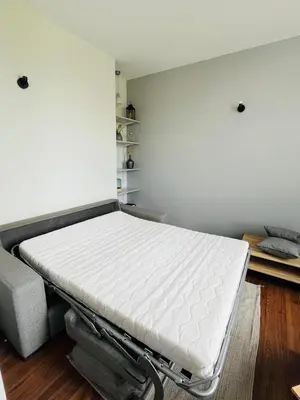 Un ou plusieurs lits dans un hébergement de l'établissement Logement 4 pers - Cœur de ville - calme - boîte à clé arrivée autonome à partir de 16h00 départ 11h00