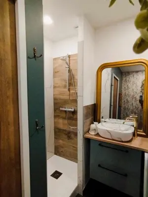 Salle de bains dans l'établissement Studio à St Brévin les pins