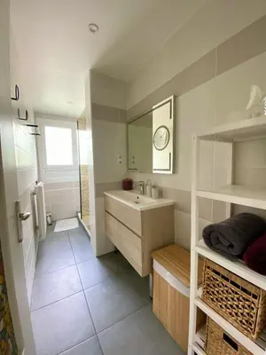 Salle de bains dans l'établissement Bel appartement Nantes