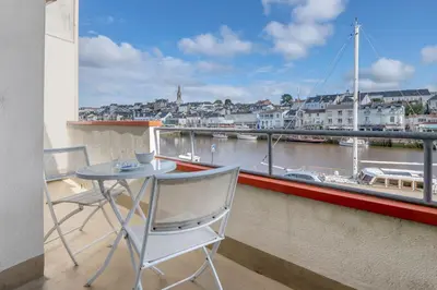 Balcon ou terrasse dans l'établissement Sur le quai de Pornic, Appartement pour 4