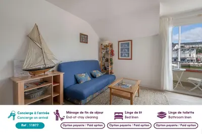 Coin salon dans l'établissement Sur le quai de Pornic, Appartement pour 4